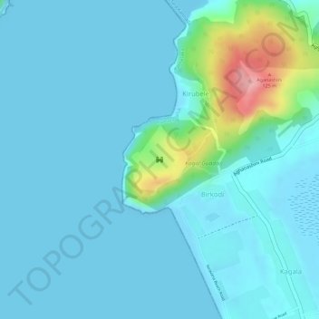 Mapa topográfico Fort Kagala, altitud, relieve