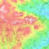 Mapa topográfico Caneças, altitud, relieve
