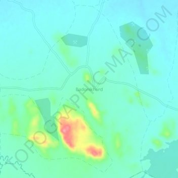 Mapa topográfico Badonikhurd, altitud, relieve
