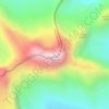 Mapa topográfico Mount Athabasca, altitud, relieve