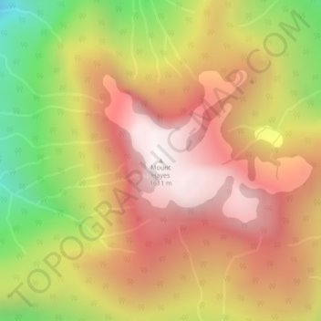 Mapa topográfico Mount Hayes, altitud, relieve