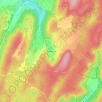 Mapa topográfico Saint-Maurice, altitud, relieve