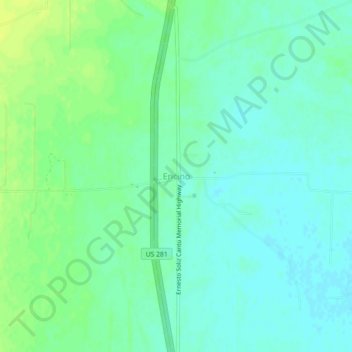 Mapa topográfico Encino, altitud, relieve