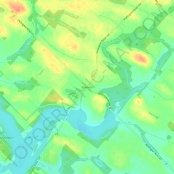 Mapa topográfico Eramosa, altitud, relieve