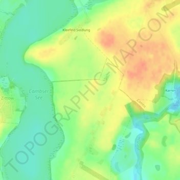 Mapa topográfico Pinneberg, altitud, relieve