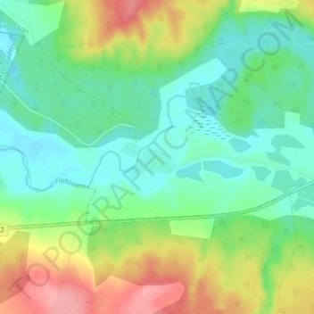 Mapa topográfico Поломять, altitud, relieve