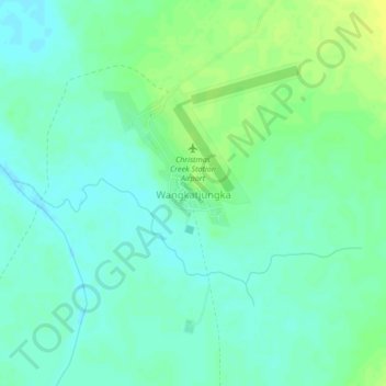 Mapa topográfico Wangkatjungka, altitud, relieve
