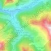 Mapa topográfico Les Fauges, altitud, relieve