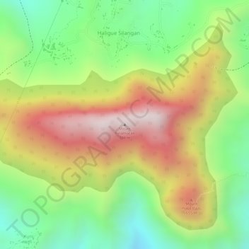 Mapa topográfico Mount Pinamucan, altitud, relieve