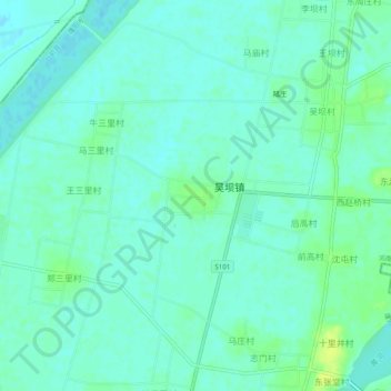Mapa topográfico 晋城村, altitud, relieve