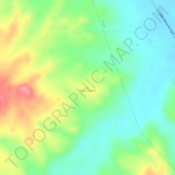 Mapa topográfico Cerro Bonito, altitud, relieve