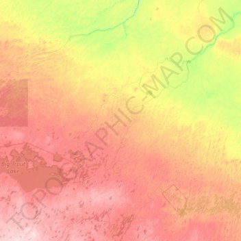 Mapa topográfico Kenora, altitud, relieve