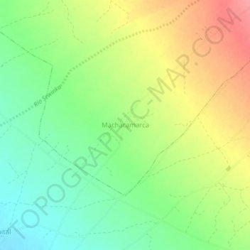 Mapa topográfico Machacamarca, altitud, relieve