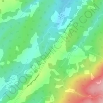 Mapa topográfico Ratter Corner, altitud, relieve