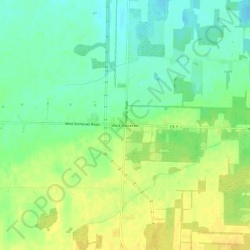 Mapa topográfico West Somerset, altitud, relieve