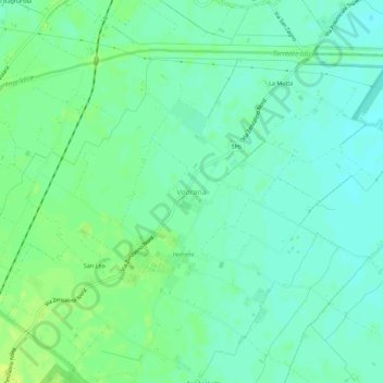Mapa topográfico Vedrana, altitud, relieve