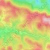 Mapa topográfico Pech d'Aspe, altitud, relieve