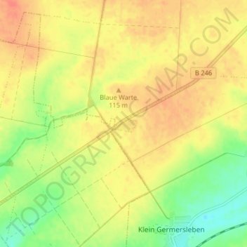 Mapa topográfico Stadt Frankfurt, altitud, relieve