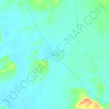 Mapa topográfico Samrau, altitud, relieve