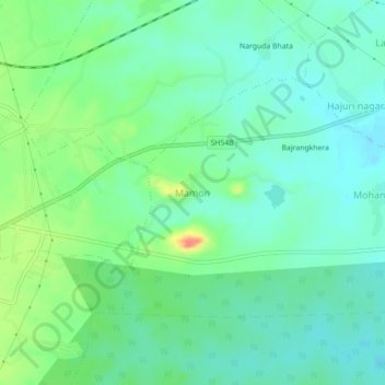 Mapa topográfico Mamon, altitud, relieve
