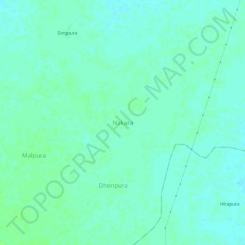 Mapa topográfico Nakara, altitud, relieve