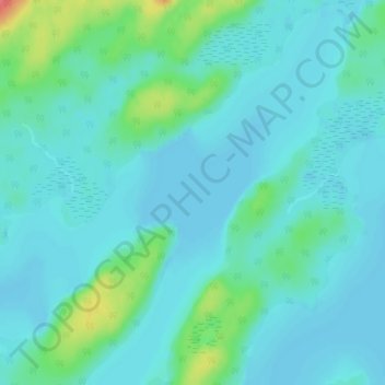 Mapa topográfico Lac Opémisca, altitud, relieve