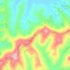 Mapa topográfico Rustico, altitud, relieve
