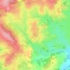 Mapa topográfico Le Bost, altitud, relieve