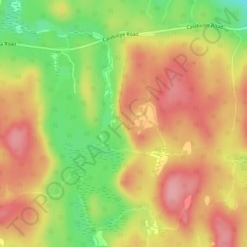 Mapa topográfico Eagles Nest Lookout, altitud, relieve