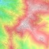 Mapa topográfico Chiricahua Peak, altitud, relieve