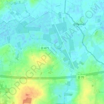 Mapa topográfico L'Angle, altitud, relieve