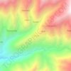 Mapa topográfico Huacho, altitud, relieve