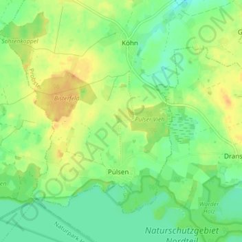 Mapa topográfico Selkenrade, altitud, relieve