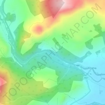Mapa topográfico Pass Of Leny, altitud, relieve