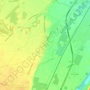 Mapa topográfico Ox, altitud, relieve