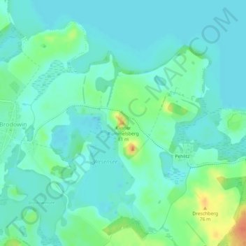 Mapa topográfico Kleiner Rummelsberg, altitud, relieve