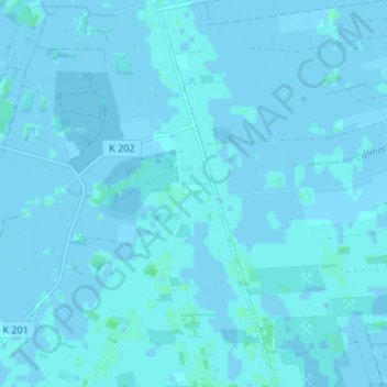 Mapa topográfico Mentzhausen, altitud, relieve