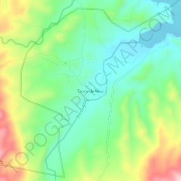 Mapa topográfico Escaba de Abajo, altitud, relieve