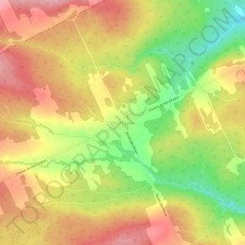 Mapa topográfico Val-d'Espoir, altitud, relieve