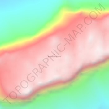 Mapa topográfico Cerro Yacapana, altitud, relieve