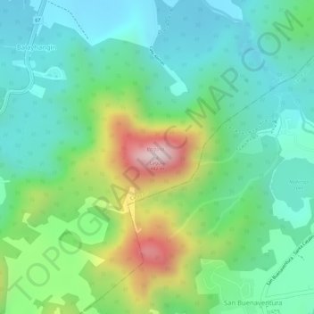Mapa topográfico Lagula, altitud, relieve