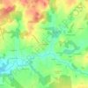 Mapa topográfico Mas de Glane, altitud, relieve