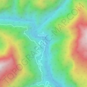 Mapa topográfico 村17, altitud, relieve