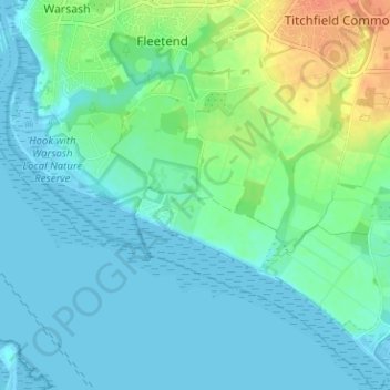 Mapa topográfico Chilling, altitud, relieve