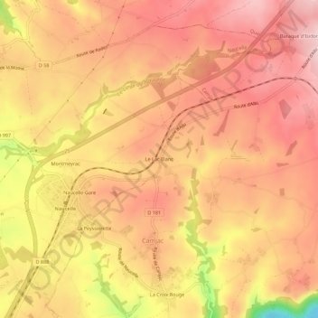 Mapa topográfico Le Lac Blanc, altitud, relieve