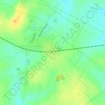 Mapa topográfico Le Lac, altitud, relieve
