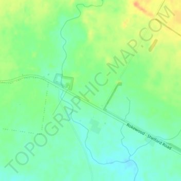 Mapa topográfico Warrambine, altitud, relieve