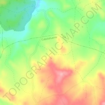 Mapa topográfico Cerro de las Pilas, altitud, relieve