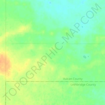 Mapa topográfico Summerland Hutterite Colony, altitud, relieve