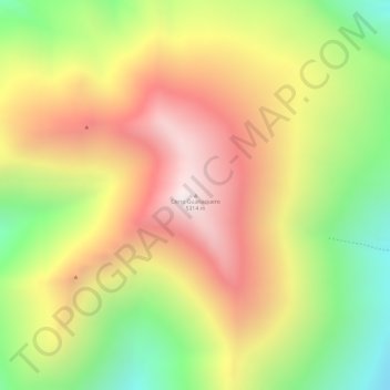 Mapa topográfico Cerro Guanaquero, altitud, relieve